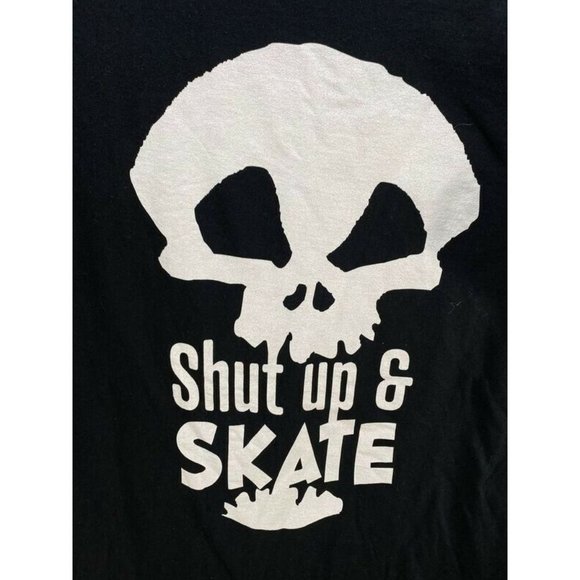 Shut Up And Skate Shirt Adult Medium Black Short Sleeve Pullover Tee‎ Mens - Picture 5 of 9